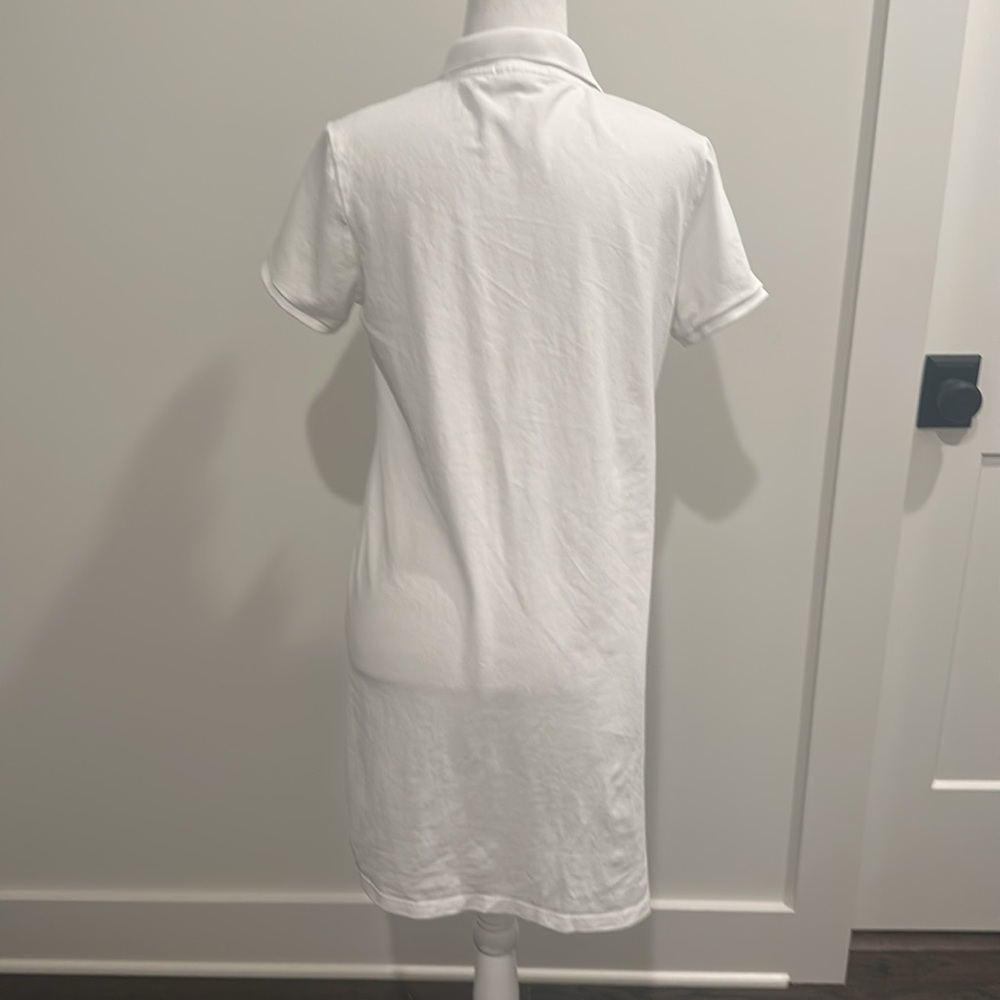 Women's White Polo Shirt Dress - Picture 5 of 10